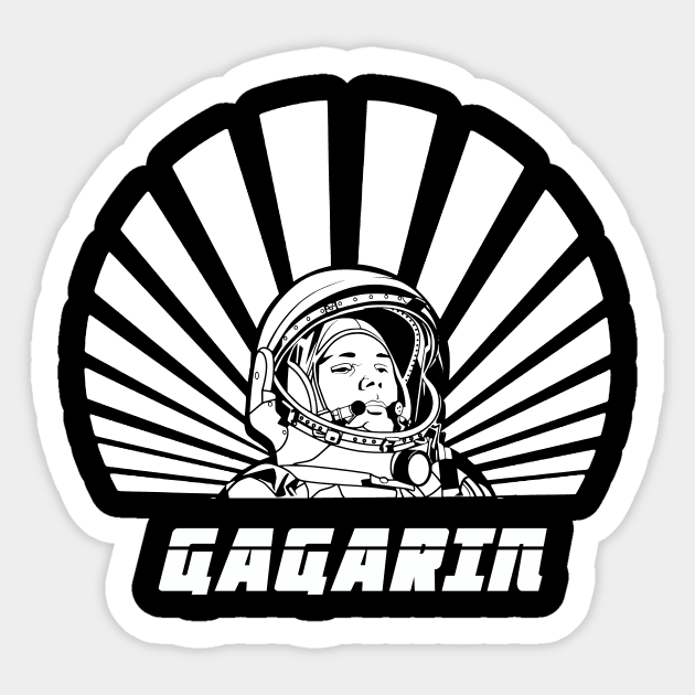 CCCP Yuri Gagarin Soviet Union Cosmonaut Sticker by UniversalPioneer